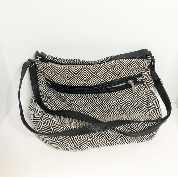 Thirty-One black white diamond shoulder bag - Picture 7 of 8